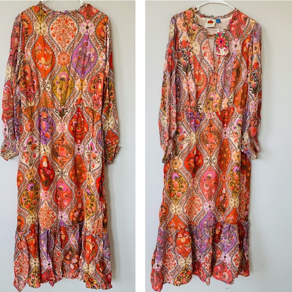 Anthropologie farm rio mosaic maxi dress - Picture 4 of 11